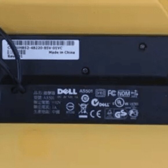 Dell AS501 10W Multimedia Sound Bar Speakers. Audio Jack 3.5mm. OEM. Silver - Picture 3 of 10